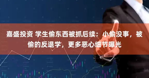 嘉盛投资 学生偷东西被抓后续：小偷没事，被偷的反退学，更多恶心细节曝光