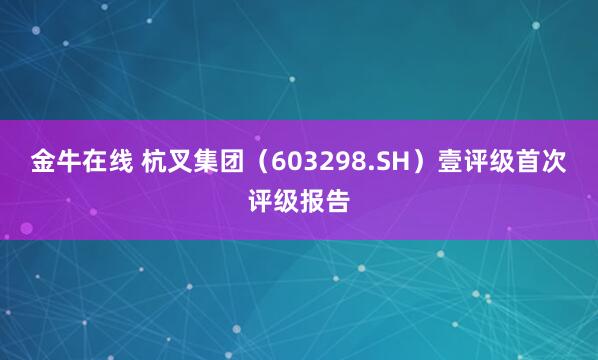 金牛在线 杭叉集团（603298.SH）壹评级首次评级报告
